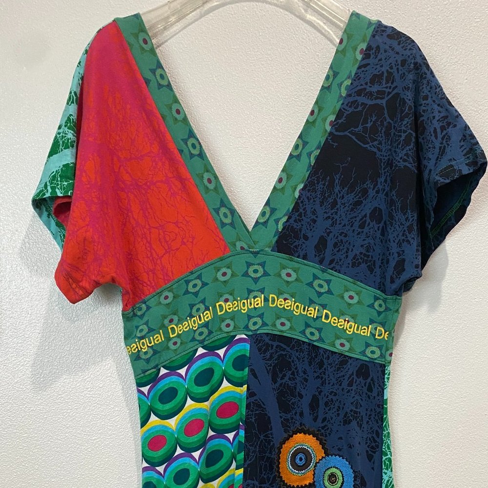Desigual Embellished Cotton Dress XL